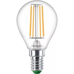 Philips Filament-Lampe Tropfenform, transparent 40 W P45 E14 x 6