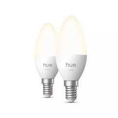 Philips Hue White B39 Kerze – Smarte E14 LED-Lampe