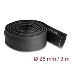 DeLOCK Kabelschlauch Neopren flexibel mit Reißverschluss 3 m x 100 mm schwarz
