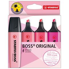 STABILO BOSS ORIGINAL Marker 4 Stück(e) Meißel Pink