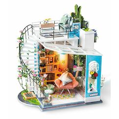 ROBOTIME DG12 DIY-Miniatur-Haus/Bücherecke DIY-Miniaturhaus