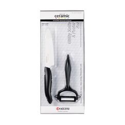 KYOCERA GEN Obst- und Gemüsemesser mit Schäler, schwarzer Griff