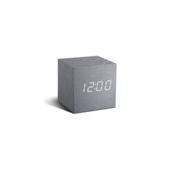 Gingko Design Cube Click Clock Digitaler Wecker Aluminium