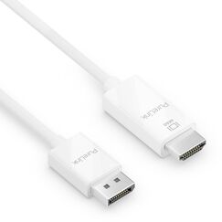 PureLink IS2000-030 Videokabel-Adapter 3 m DisplayPort HDMI Weiß, Farbe: Weiß, Länge: 3 m