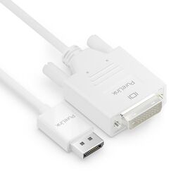 PureLink IS2010-015 Videokabel-Adapter 1,5 m DisplayPort DVI-D Weiß, Farbe: Weiß, Länge: 1,5 m
