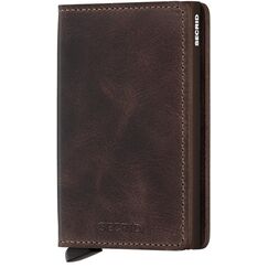 Secrid Slimwallet Vintage Briefttasche Schokolade Aluminium, Leder