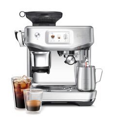 Sage the Barista Touch Impress Vollautomatisch Espressomaschine 2 l, Farbe: Gebürsteter Stahl, Edelstahl
