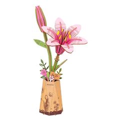 ROBOTIME Pink Lily 3D-Puzzle 124 Stück(e) Flora