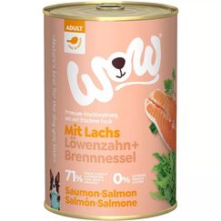 WOW.Pet 9120063681501 Hunde-Dosenfutter Lachs Adult 400 g