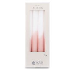 Müller Kerzen 22424522-az Wachskerze Zylinder Pink, Weiß 4 Stück(e)