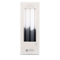 Müller Kerzen 22424522-0z Wachskerze Zylinder Schwarz, Weiß 4 Stück(e)