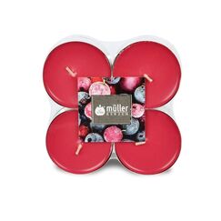 Müller Kerzen 24600008 Wachskerze Zylinder Beeren Rot 8 Stück(e)