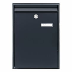 BURG-WÄCHTER Leipzig 777 ANT Briefkasten Anthrazit Wandmontierter Briefkasten Stahl