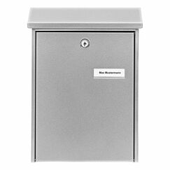 BURG-WÄCHTER Daily 5861 SI Briefkasten Silber Wandmontierter Briefkasten Stahl