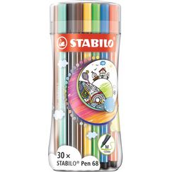 STABILO Pen 68 Filzstift Medium Mehrfarbig 30 Stück(e)