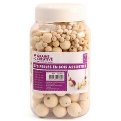 GRAINE CREATIVE 100892 Perle Runde Perle Holz 575 Stück(e)