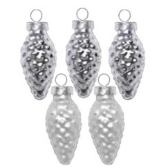Inge‘s Christmas Decor 12000P045 Christbaumschmuck Weihnachtsbaumschmuck Glas Silber 12 Stück(e)