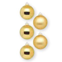 Inge‘s Christmas Decor 12004P812 Christbaumschmuck Kugel-Weihnachtsschmuck Glas Gold 12 Stück(e)