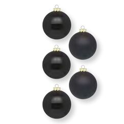 Inge‘s Christmas Decor 12115P812 Christbaumschmuck Kugel-Weihnachtsschmuck Glas Schwarz 12 Stück(e)