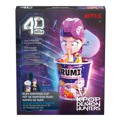 4D Build - K-Pop Demon Hunters - Rumi im Ramen-Becher - detailreiches 3D-Puzzle
