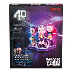 4D Build - K-Pop Demon Hunters - Huntr/x Chibis, 3 Huntrix-Heldinnen im Set - detailreiches 3D-Puzzle