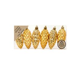 Inge‘s Christmas Decor 81018 G001 Weihnachtsschmuck-Set Kunststoff Gold 6 Stück(e)