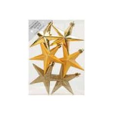 Inge‘s Christmas Decor 81019 G001 Weihnachtlicher Sternenschmuck Kunststoff Gold 6 Stück(e)