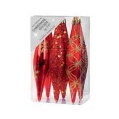 Inge‘s Christmas Decor 81160 Spezifisches Weihnachtsornament Kunststoff Rot 6 Stück(e)