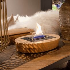 Tenderflame Carnation Oak Drinnen Freistehende Feuerstelle Tenderfuel Eiche