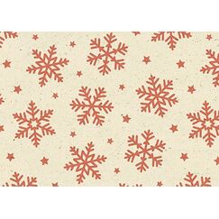 Braun + Company Snowfall, red Geschenkpapier 1,5mx70cm