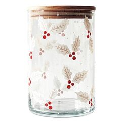 Wunderle 71881 Glas Rund Rot, Transparent, Weiß, Holz