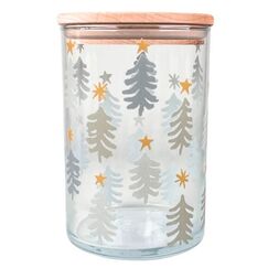 Wunderle 71890 Glas Rund Grau, Transparent, Holz, Gelb