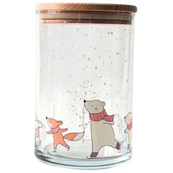 Wunderle 71891 Glas Rund Grau, Orange, Rot, Transparent, Holz
