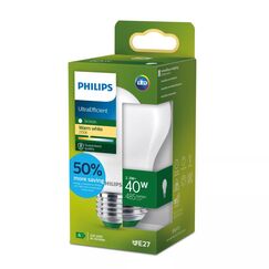 Philips Filament-Lampe, Milchglas, 40W A60 E27