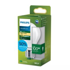Philips Filament-Lampe, Milchglas, 100W A60 E27