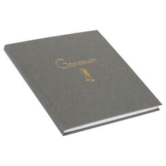 Goldbuch Gästebuch Cheers Notizbuch 88 Blätter Grau