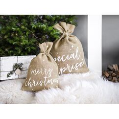 PartyDeco WRJ1-008 Geschenkverpackung Geschenkverpackungstasche Jute
