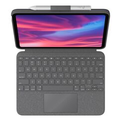 Logitech Combo Touch QWERTZ Schweiz Smart Connector Grau