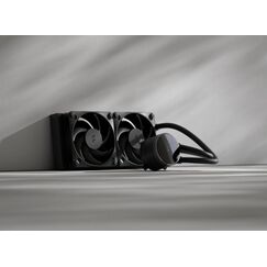 Fractal Design Radius 240 Black Prozessor All-in-One-Flüssigkeitskühler 12 cm Schwarz 1 Stück(e), Farbe: Schwarz, Länge: 0,3 m