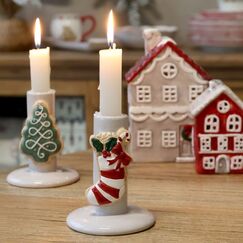 Chic Antique 71151219 Kerzenständer Dolomit Mehrfarbig, Cremefarben