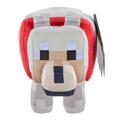 Minecraft Plüschtier Gezähmter Wolf Spielzeug, ca. 20 cm große weiche Figur, Sammelfigur, vom Videospiel inspirierter Charakter