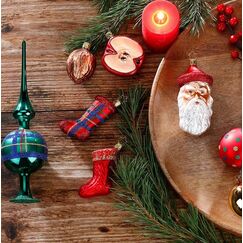 Inge‘s Christmas Decor Christmas Bird Kugel-Weihnachtsschmuck Gold, Rot 1 Stück(e)