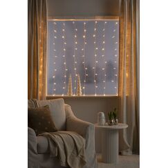 Konstsmide LED Lichtervorh, Farbe: Transparent, Länge: 1,4 m