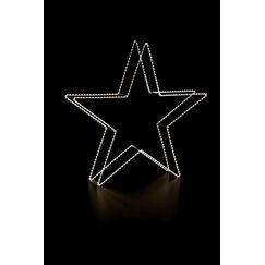 STT 3D Star Argento Leichte Dekorationsfigur 400 Glühbirne(n) LED 9 W