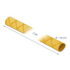 DeLOCK Schrumpfschlauch X-Muster rutschfest 1 m x 30 mm gelb