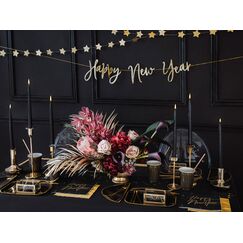 PartyDeco SKMAT-010 Wachskerze Rund Schwarz 10 Stück(e)