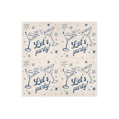PartyDeco SP33-122 Papierserviette Papier Beige, Blau 20 Stück(e)