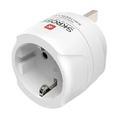 Hama 00223486 Netzstecker-Adapter Typ G (VK) Typ F Weiß