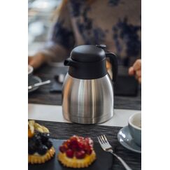 APS-Germany ESSENTIAL Thermosflasche 1 l Schwarz, Edelstahl