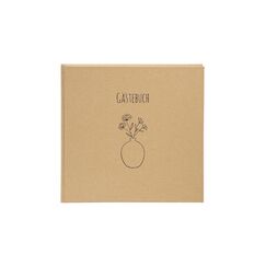 Goldbuch Gästebuch Blumen für Dich braun